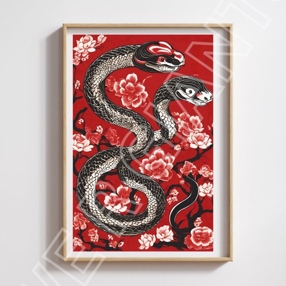 YEAR OF THE SNAKE 11x17 Art Print - Picture 1 of 2